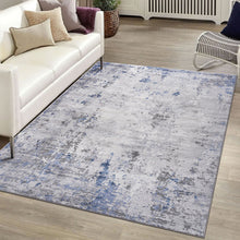 Load image into Gallery viewer, Marfi - 6' X 9' Abstract Area Rug - Silver / Blue
