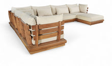 Load image into Gallery viewer, Mirella - 7 Piece Water Resistant Fabric Upholstered Outdoor Patio Modular Sectional