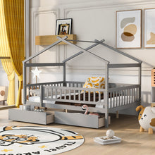 Load image into Gallery viewer, House Bed With 2 Drawers