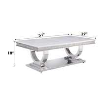 Load image into Gallery viewer, Zander - Printed Faux Marble Top & Mirrored Table - Marble
