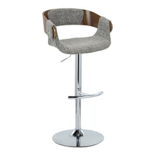 Load image into Gallery viewer, Elisa - Mid Century Modern Adjustable Barstool With Swivel With Rounded T Footrest (Set of 2)