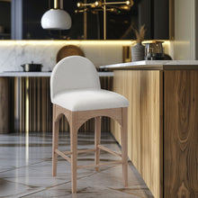 Load image into Gallery viewer, Waldorf - Boucle Stool With Natural Legs