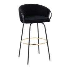 Load image into Gallery viewer, Claire - Contemporary / Glam Barstool With Footrest (Set of 2)