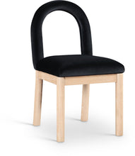 Load image into Gallery viewer, Conrad - Velvet Dining Chair With Natural Legs