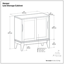 Load image into Gallery viewer, Harper - Low Storage Cabinet - Black
