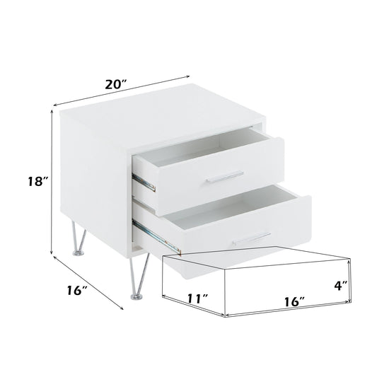 Deoss - Accent Table - White