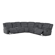 Load image into Gallery viewer, Redondo - 3 Piece Manual Sectional (2 Loveseats & Wedge) - Dark Gray