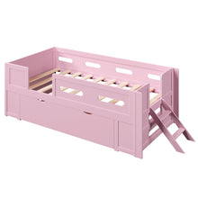 Load image into Gallery viewer, Platform Bed With Guardrail And Drawer