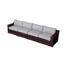 Load image into Gallery viewer, Contemporary Outdoor Rattan Wicker Sectional Seating Group With Cushions