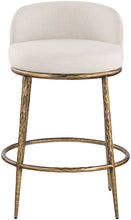 Load image into Gallery viewer, Ferro - Upholstered Counter Stool With Brushed Gold Base