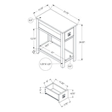 Load image into Gallery viewer, Accent End Table, 2 Tier, Narrow, Lamp, Storage Drawer, Charming Design