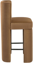 Load image into Gallery viewer, Zuno - Velvet Performance Fabric Upholstered Counter Stool (Set of 2) - Saddle