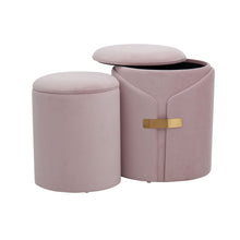 Load image into Gallery viewer, Dahlia - Contemporary / Glam Nesting Ottoman Set