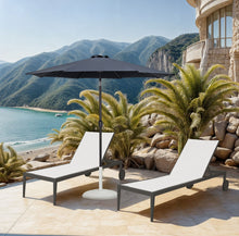 Load image into Gallery viewer, Fiji - Aluminum Patio Umbrella With Round White And Black Base