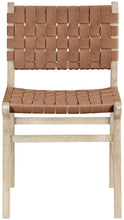 Load image into Gallery viewer, Entwine - Vegan Leather Upholstered Dining Chair - Painted Natural