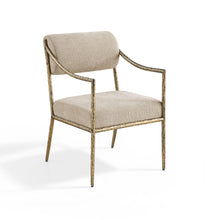 Load image into Gallery viewer, Bastille - Upholstered Dining Arm Chair (Set of 2) - Brass Frame