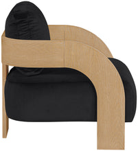 Load image into Gallery viewer, Cedra - Velvet Performance Fabric Upholstered Accent Chair - Natural Frame