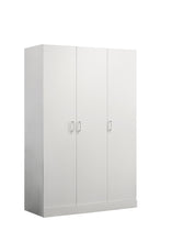 Load image into Gallery viewer, Declan - 3 - Door Wardrobe Cabinet Armoire With Storage Shelves And Hanging Rod - White