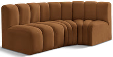 Load image into Gallery viewer, Arc - Velvet 3 Piece Sofa - Saddle