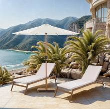 Load image into Gallery viewer, Fiji - Aluminum Patio Umbrella With Square Teak Base