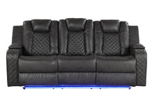 Load image into Gallery viewer, Galaxy Home Benz LED & Power Reclining Sofa in Gray image