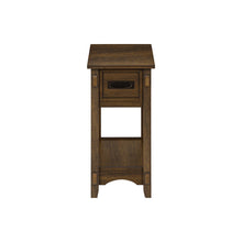 Load image into Gallery viewer, Accent End Table, 2 Tier, Narrow, Storage Drawer, Transitional - Walnut