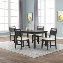 Load image into Gallery viewer, Sable Crest - 5 Piece Set (Rectangle Dining Table & 4 Chairs) - Black