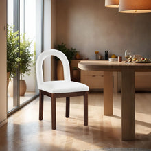 Load image into Gallery viewer, Conrad - Linen Dining Chair With Brown Legs