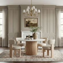 Load image into Gallery viewer, Atelier - Vegan Leather Upholstered Dining Chair (Set of 2) - Taupe / Painted Natural