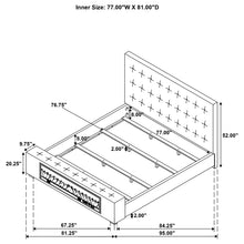 Load image into Gallery viewer, Senna Panel Bed with Bluetooth Speaker and Flame Visualizer