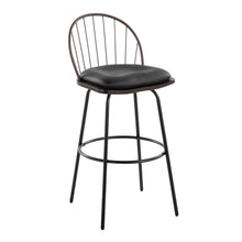 Load image into Gallery viewer, Riley - Claire Farmhouse Fixed Height Barstool With Swivel With Round Footrest (Set of 2)