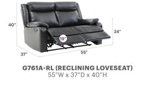 Load image into Gallery viewer, Stylish Reclining Loveseat For Two