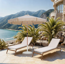 Load image into Gallery viewer, Amalfi - Patio Umbrella - White Base / Light Brown Pole