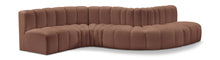 Load image into Gallery viewer, Arc - Faux Leather 6 Piece Curved Modular Sofa