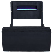 Load image into Gallery viewer, Tisdall Wingback TV Bed with Flame Visualizer - Ego Home Furniture