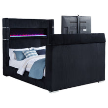 Load image into Gallery viewer, Tisdall Wingback TV Bed with Flame Visualizer - Ego Home Furniture