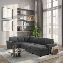 Load image into Gallery viewer, U2660 - Sectional Without Chaise And With Pull Out Sofa Bed - Gray
