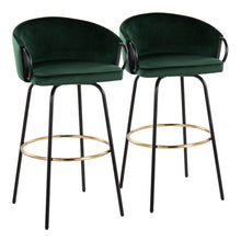 Load image into Gallery viewer, Claire - Contemporary / Glam Barstool With Footrest (Set of 2)