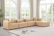 Load image into Gallery viewer, Cube - 5 Piece Modular Sectional With Chaise - Tan