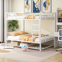 Load image into Gallery viewer, Metal Bunk Bed With Shelf And Guardrails
