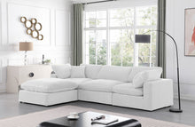 Load image into Gallery viewer, Comfy - 4 Piece Velvet Modular Sectional With Chaise - White