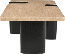 Load image into Gallery viewer, Ravenna - Genuine Travertine Top And Oak Wood Base Table