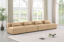 Load image into Gallery viewer, Cube - Modular 4 Piece Armless Sofa - Tan