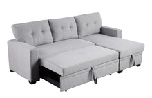 Load image into Gallery viewer, Upholstered Pull Out Sectional Sofa With Chaise
