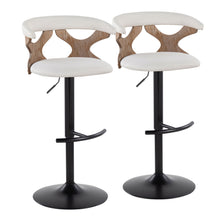 Load image into Gallery viewer, Gardenia - Contemporary Adjustable Barstool & Swivel With Rounded T Footrest (Set of 2)