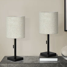 Load image into Gallery viewer, Lighting, Table Lamp, USB Port Included, Nickel, Contemporary (Set of 2)