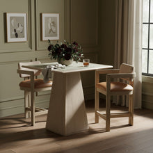 Load image into Gallery viewer, Ravina - Upholstered Counter Stool With Stained Natural Base