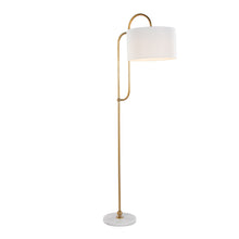 Load image into Gallery viewer, Leslie - Glam / Art Deco Floor Lamp - Gold / White