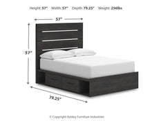 Load image into Gallery viewer, Hollivern - Panel Bed With Storage