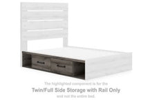 Load image into Gallery viewer, Graystorm - Twin/Full Side Storage with Rail - Brown Gray